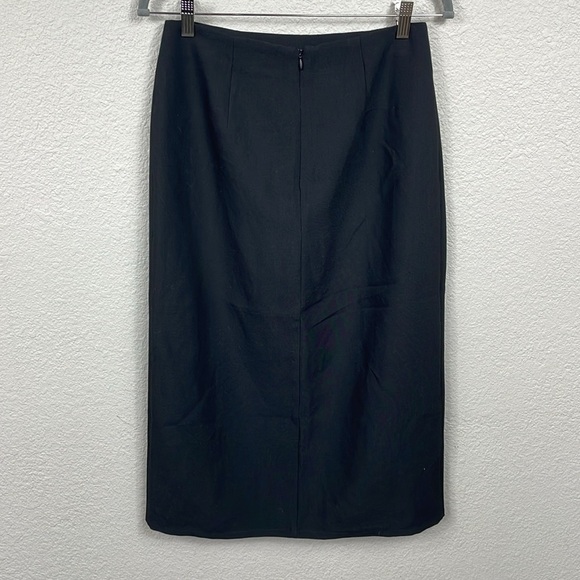 New 19 Cooper Pencil Skirt Double Slit Black Office Business Sz S - Picture 4 of 10